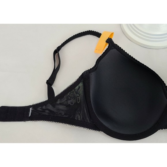 32C Black Lightly Padded Underwire Demi Bra - Picture 5 of 6